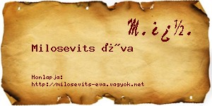 Milosevits Éva névjegykártya